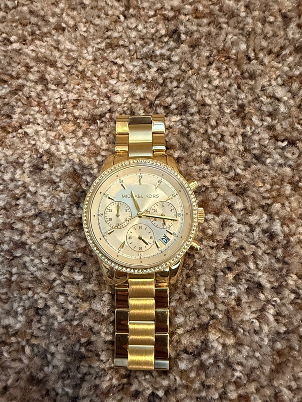 Michael Kors Gold Stainless Steel Chronograph Bracelet Watch